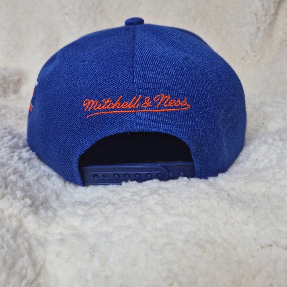 Mitchell & Ness NY Knicks Oversweep Snap Cap Blue One Size 50th Aniversary New - Picture 6 of 12